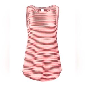 Cabi Spirit Tank - Striped Sleeveless Tank Top - Red & White